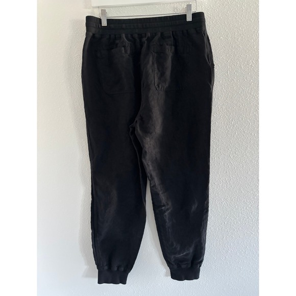 Marine Layer Pants Womens Large Black Linen Blend Pull On Jogger Travel Outdoors - Picture 2 of 4